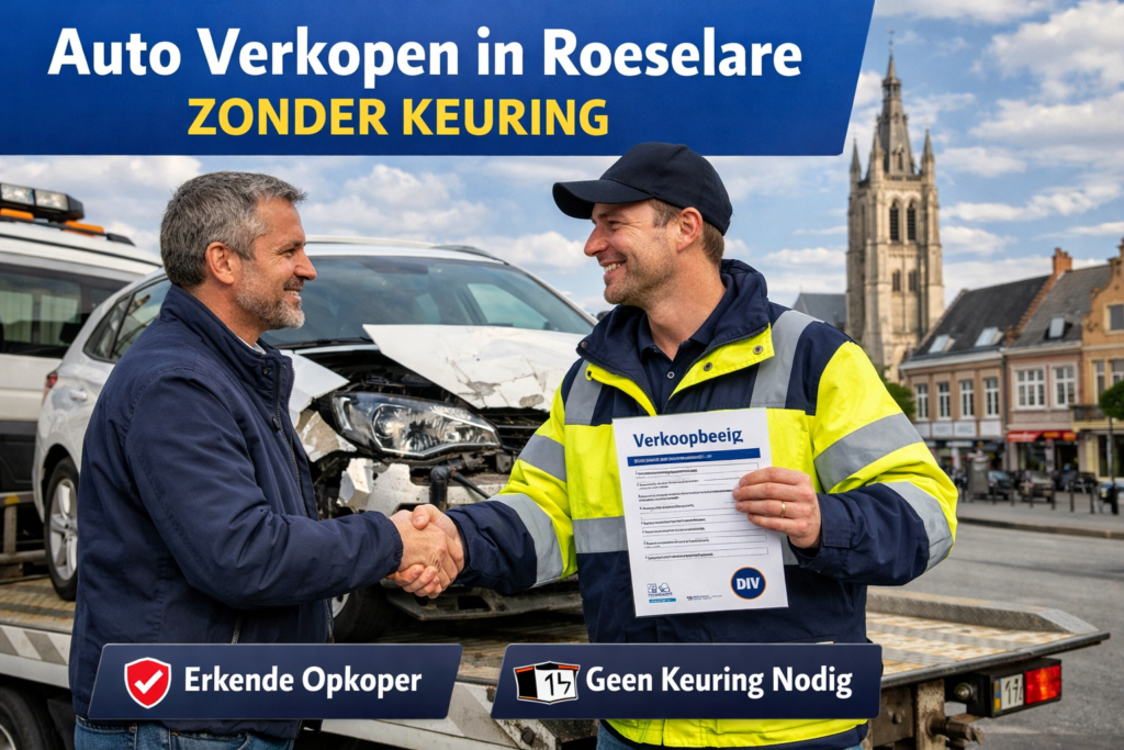 Auto opkoper Roeselare – gratis ophaling van wagen aan huis