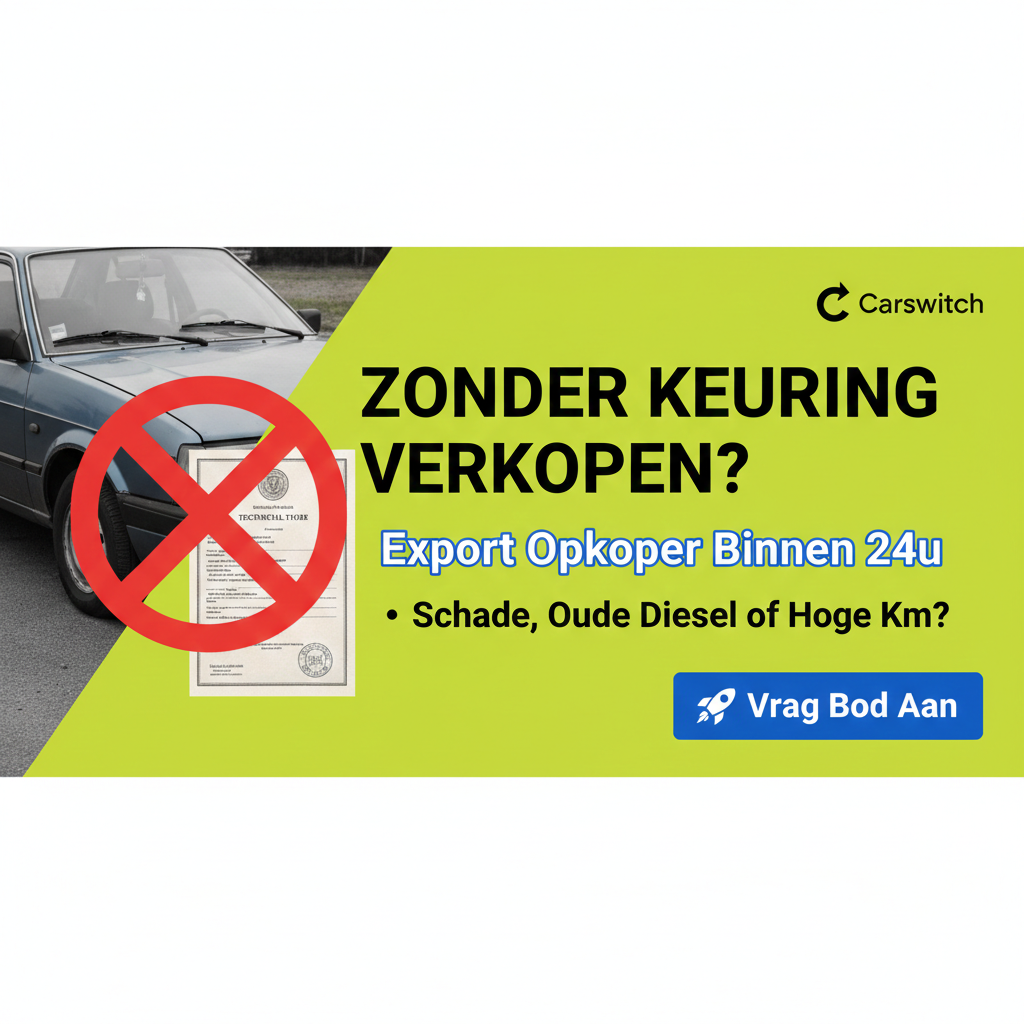 Auto Opkoper voor Export in België | Snel Verkopen Zonder Keuring | Directe Betaling